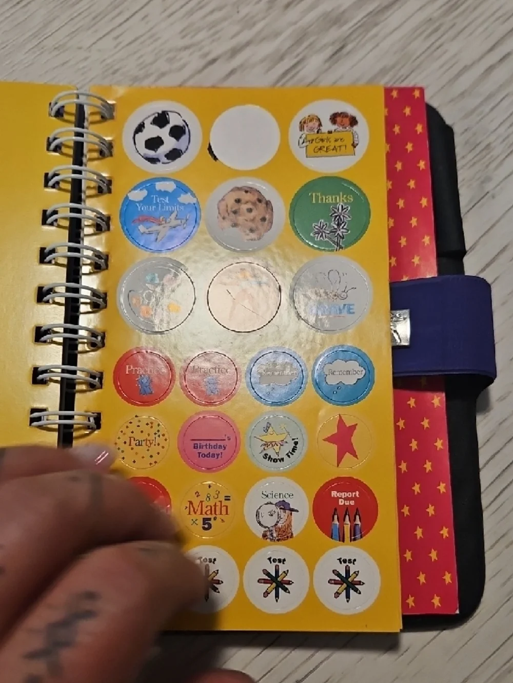 American Girl Purple Spiral Planner with Black Folio Circa 1997